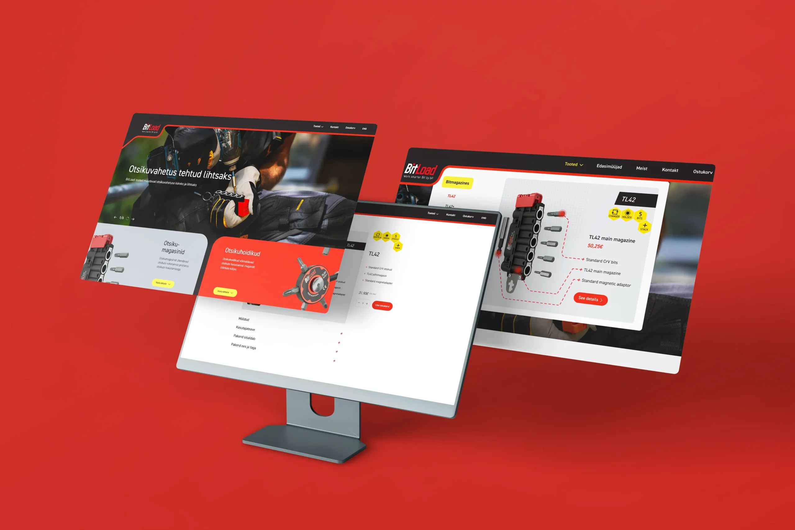 Bitload erinevad veebilehed makett VDisain