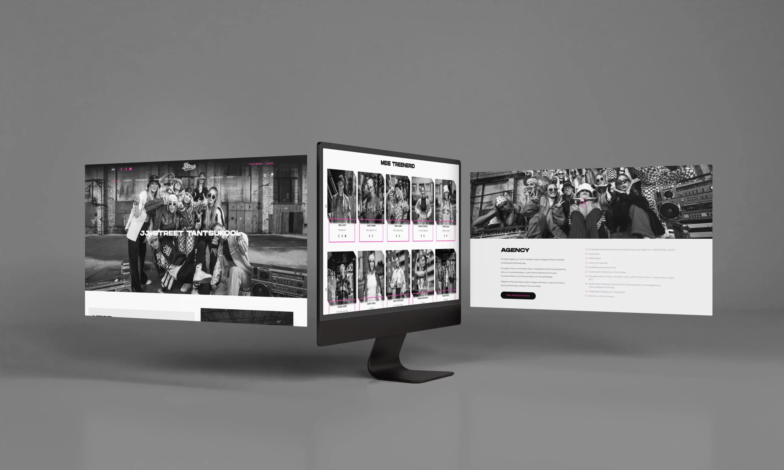 JJ Street erinevad veebilehed makett VDisain