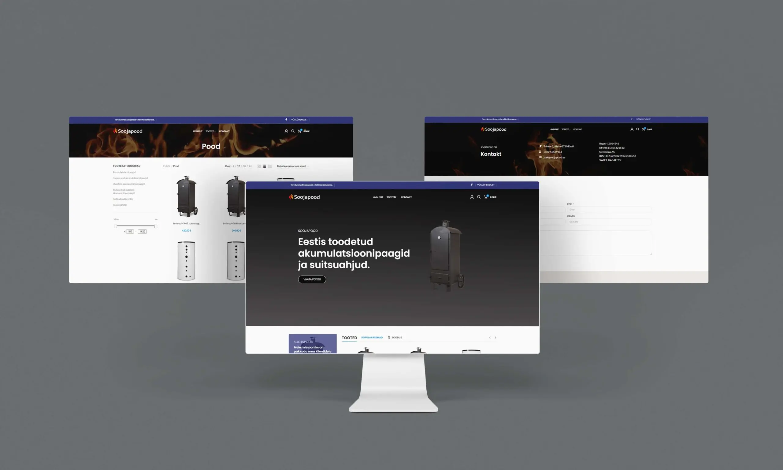 Mindreks Metall arvutis veebileht makett VDisain