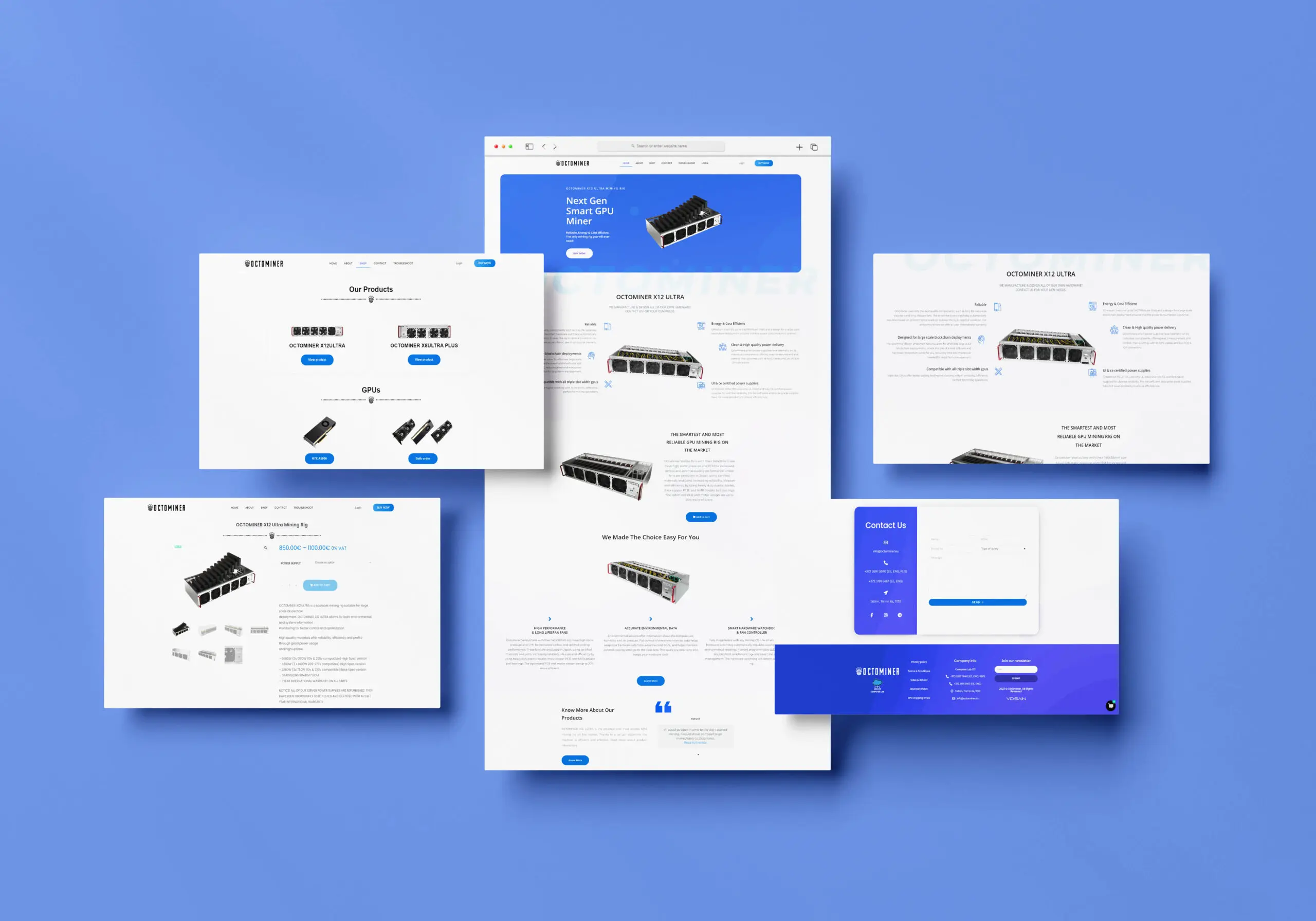 OCTOMINER veebileht makett VDisain