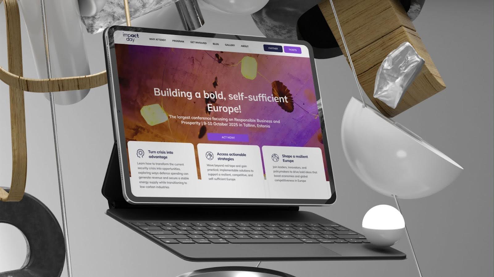 impactday-juhtumiuuring tahvelarvutis avatud veebileht VDisain